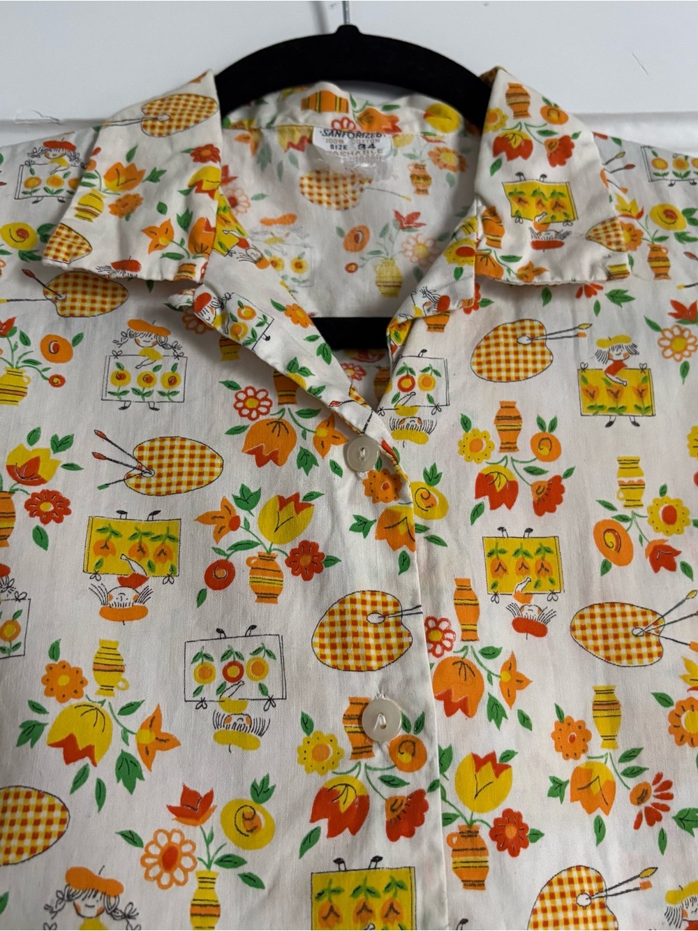 Vintage Sleeveless Button-Front Summer Top - Picture 2 of 4